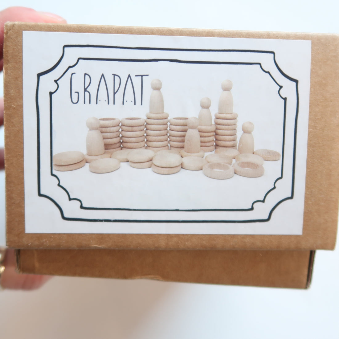 Grapat - Nins, Rings & Coins Set (Natural Wood)