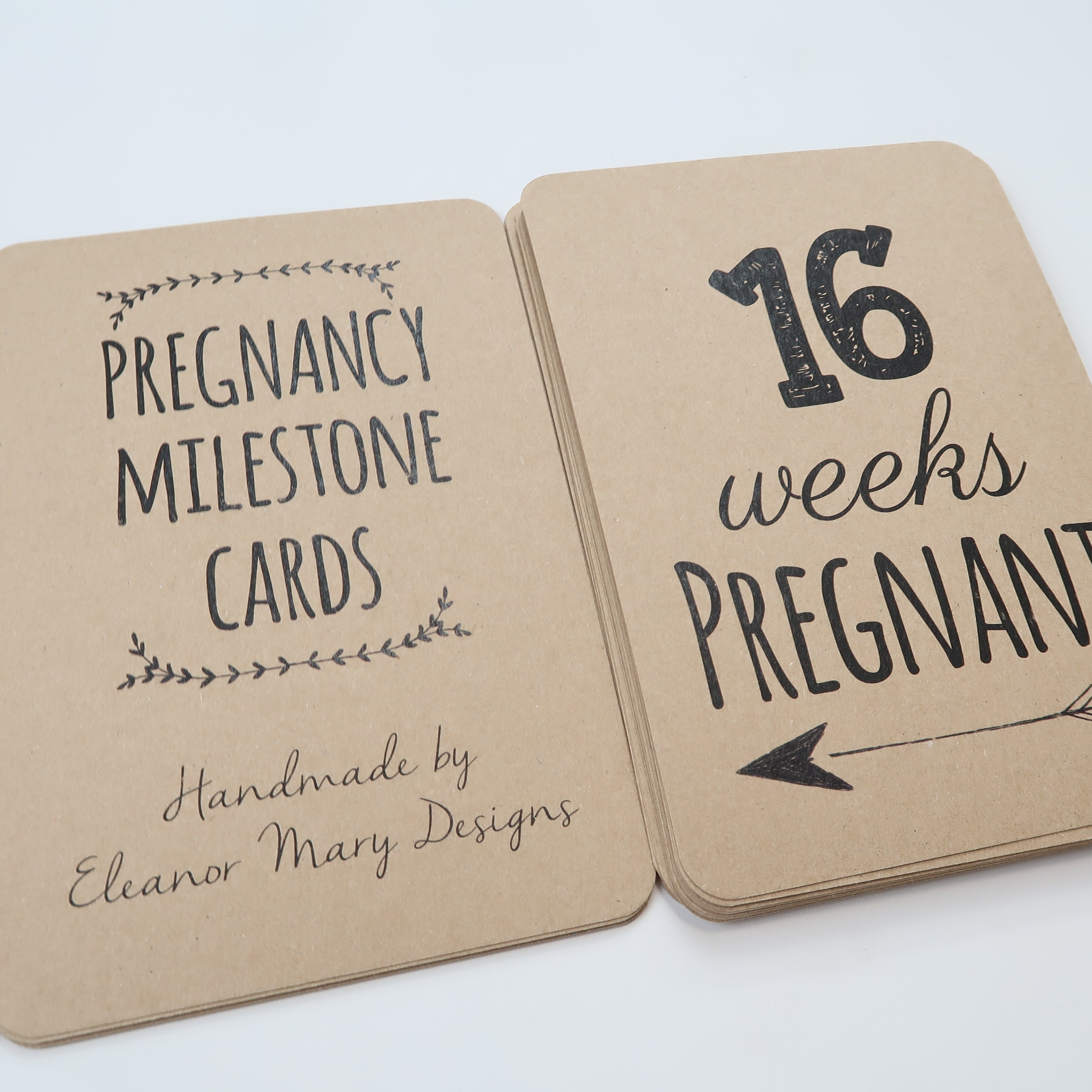 Eleanor Mary Designs - Pregnancy Milestone Cards