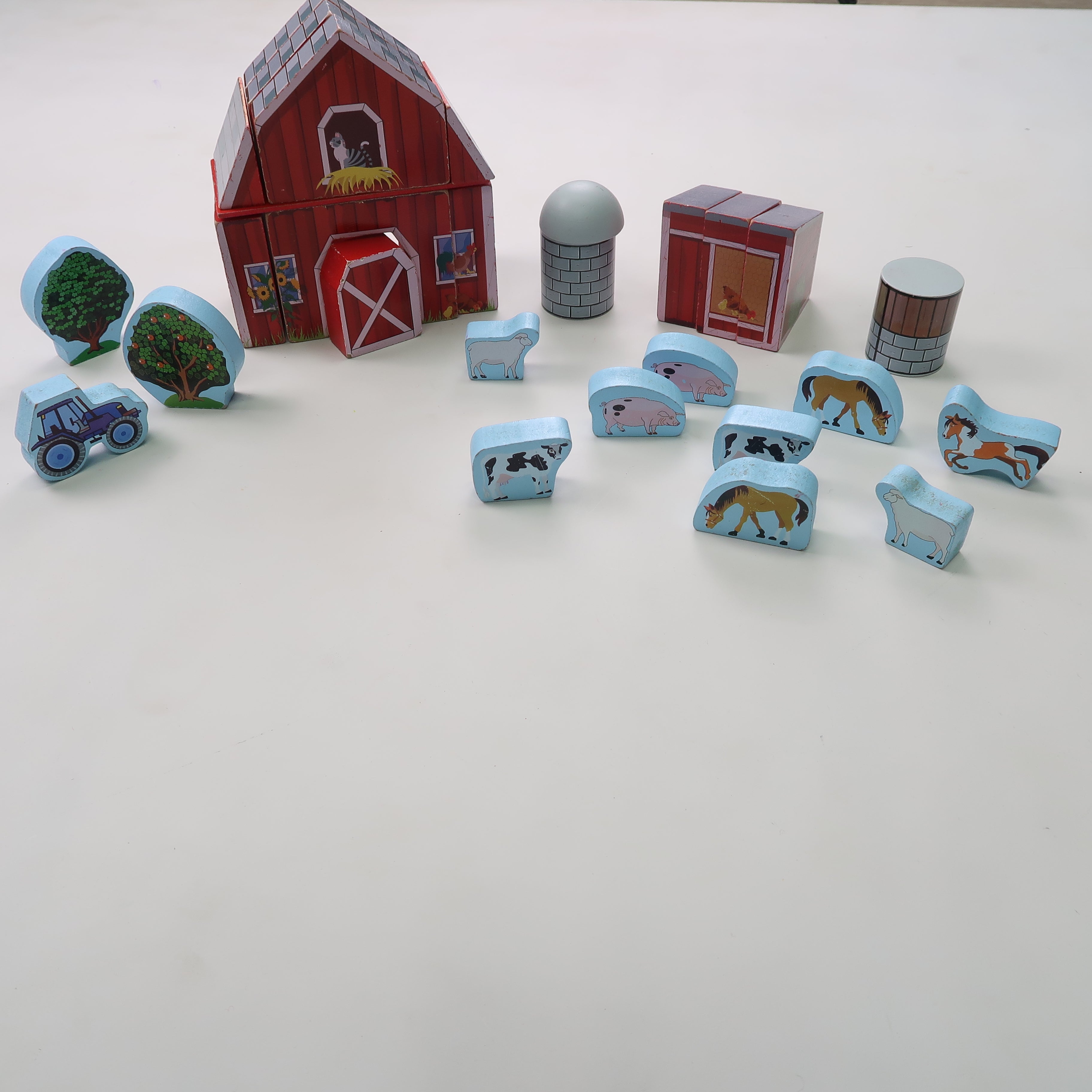 Melissa &amp; Doug - Wooden Farm Block Set