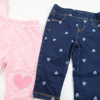 Mixed Brands - Heart Pants Set (6-12M)