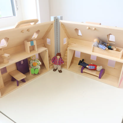 Melissa &amp; Doug - Folding Wooden Dollhouse with Accessories *no shipping