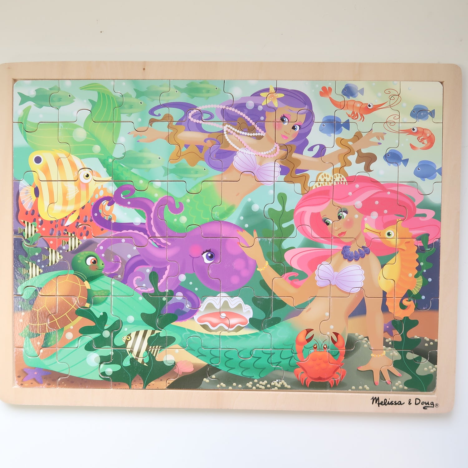 Melissa &amp; Doug - Large Wooden Puzzle (Mermaids)