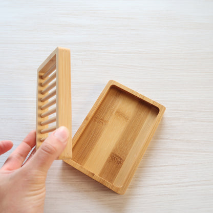 Plantish - Dual-Layer Bamboo Soap Dish
